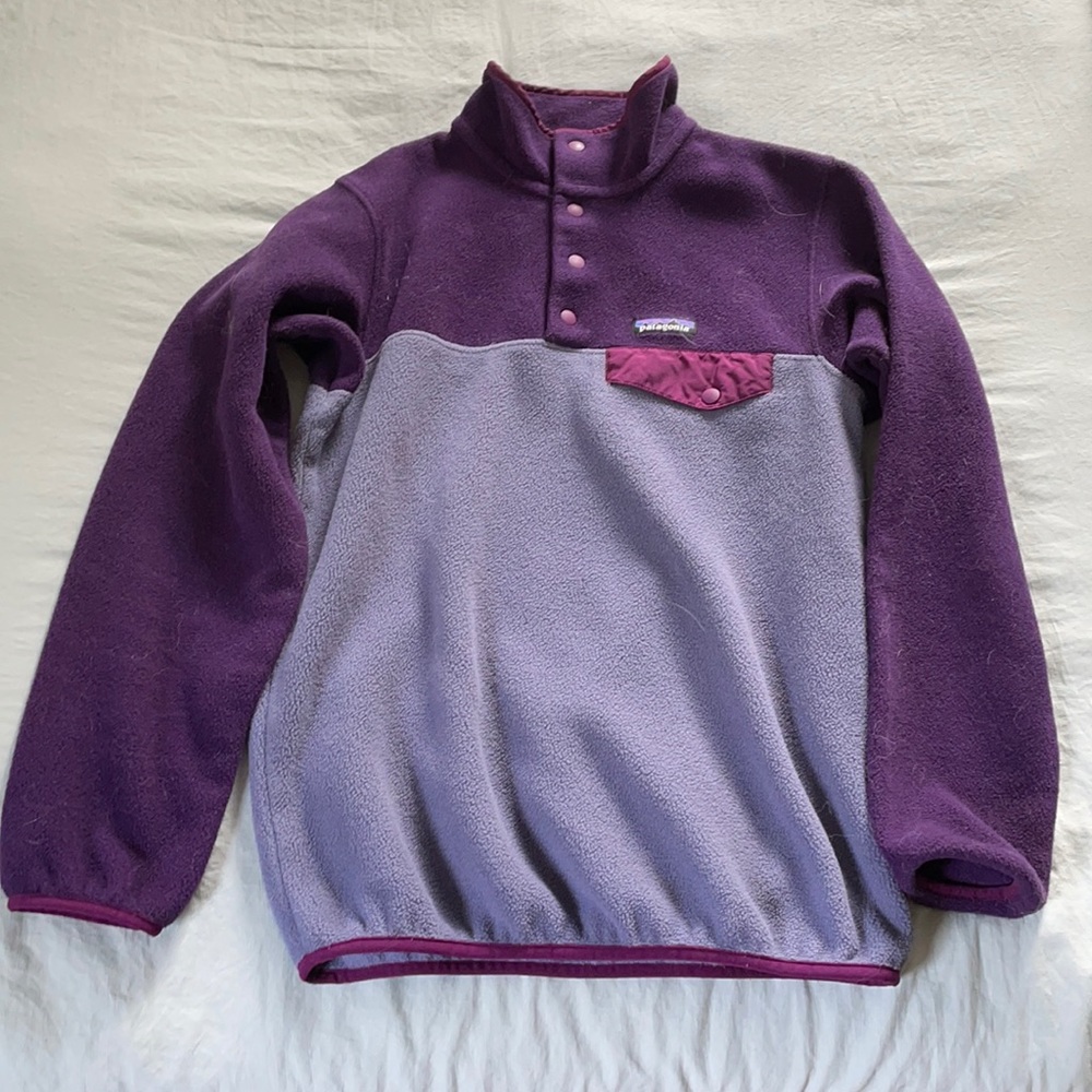 Purple Patagonia Synchilla Snap Up